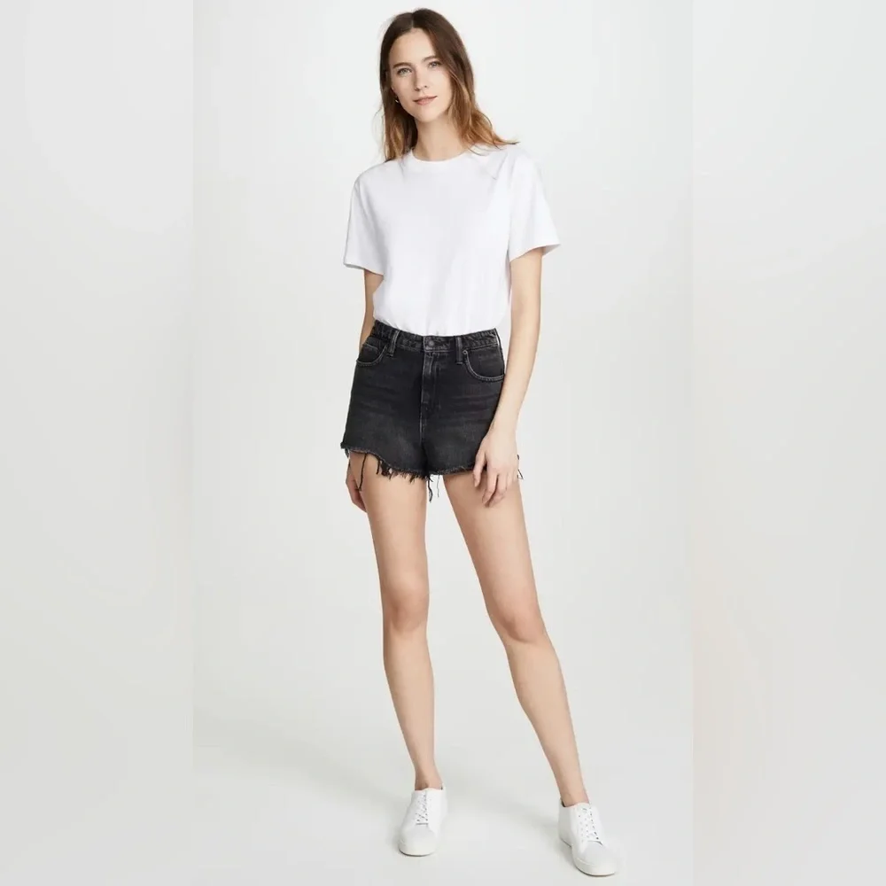 Alexander Wang Bite Grey Aged Shorts Sz 25